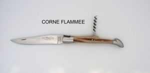LAGUIOLE 2 PCES CORNE FLAMMEE