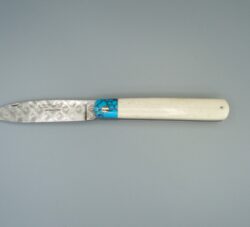 HERVAL LAME DAMAS MANCHE OS BLANC MITRE TURQUOISE